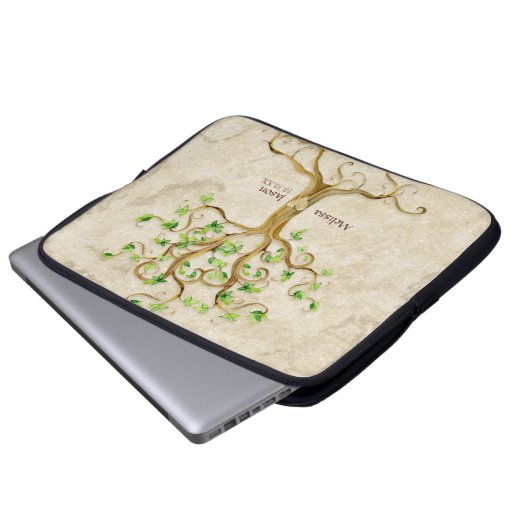 Zwemboomstamwortels Verouderde persoonlijke namen  Laptop Sleeve (Voorkant onderkant)