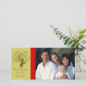 Zwemboomvogels Snowflake Merry kerst Feestdagenkaart (Staand voorkant)