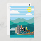 Zwembootvlucht AirBoat Briefkaart (Voorkant / Achterkant)