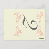  zwembroeken, Oranje, grijs weddenschapsnummer Briefkaart (Achterkant)