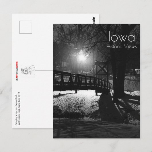 Zwembrug in Ames Iowa Briefkaart (Voorkant / Achterkant)