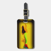 zwembrunette mermaid bagagelabel (Voorkant verticaal)