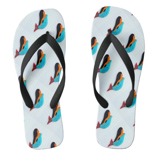 zwembrunette mermaids teenslippers (Voetbed)
