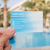 Zwembus Blauw Water Achtergrond Monogram Visitekaartje