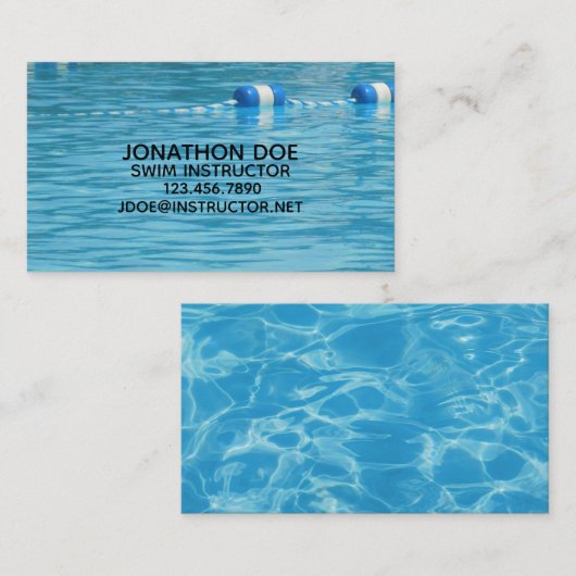 Zwembus Visitekaartje (Voorkant / Achterkant)