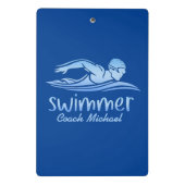 Zwembus Zwembad Gepersonaliseerde naam Mini Klembord (Achterkant)