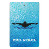 Zwembus Zwembad Gepersonaliseerde naam Mini Klembord (Achterkant)