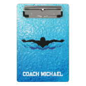 Zwembus Zwembad Gepersonaliseerde naam Mini Klembord (Voorkant)