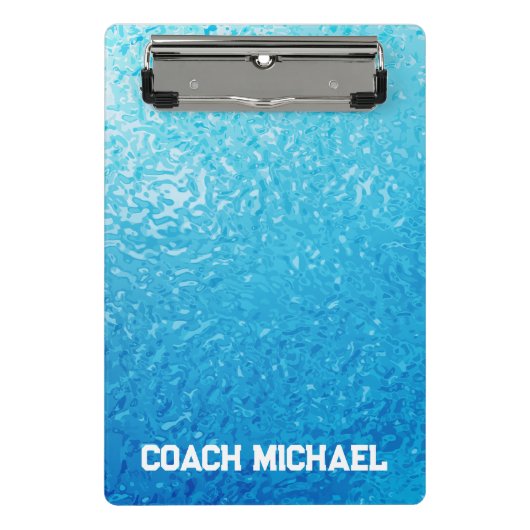Zwembus Zwembad Gepersonaliseerde naam Mini Klembord (Voorkant)