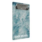 Zwembus Zwembad Gepersonaliseerde naam Mini Klembord (Schuin)
