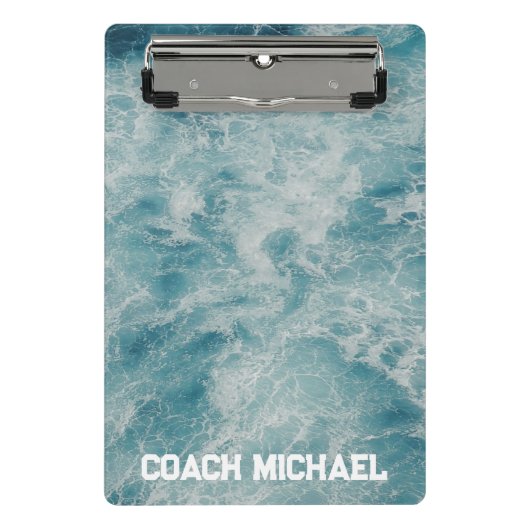Zwembus Zwembad Gepersonaliseerde naam Mini Klembord (Voorkant)