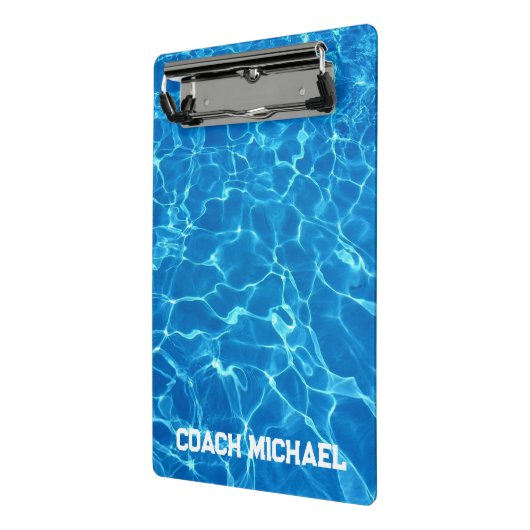 Zwembus Zwembad Gepersonaliseerde naam Mini Klembord (Angled2)