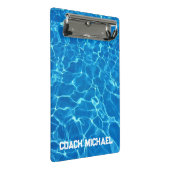 Zwembus Zwembad Gepersonaliseerde naam Mini Klembord (Schuin)