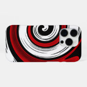 Zwemcirkel moderne zwarte witte kleuren iPhone hoesje (Achterkant horizontaal)