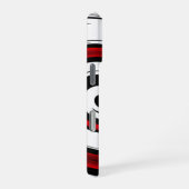 Zwemcirkel moderne zwarte witte kleuren iPhone hoesje (Rechterkant)