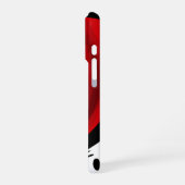 Zwemcirkel moderne zwarte witte kleuren iPhone hoesje (Linkerkant)