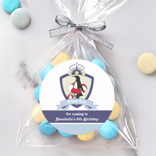 Zwemclub Crest Leuke Pinguïn Kinder Dank u Ronde Sticker