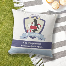 Zwemclub Wapen Cute Cartoon Pinguïn Kinderen