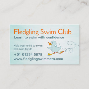 Zwemclub Zwemdocenten visitekaartje