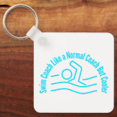 Zwemcoach als een normale coach, maar koeler sleutelhanger (Voorkant)