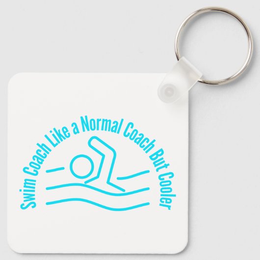 Zwemcoach als een normale coach, maar koeler sleutelhanger (Achterkant)