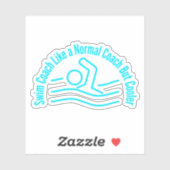 Zwemcoach als een normale coach, maar koeler sticker (Vel)