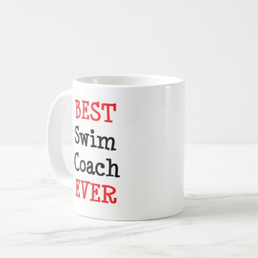 Zwemcoach, beste koffiemok (Voorkant links)