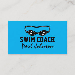 Zwemcoach goggles logo visitekaartje sjabloon
