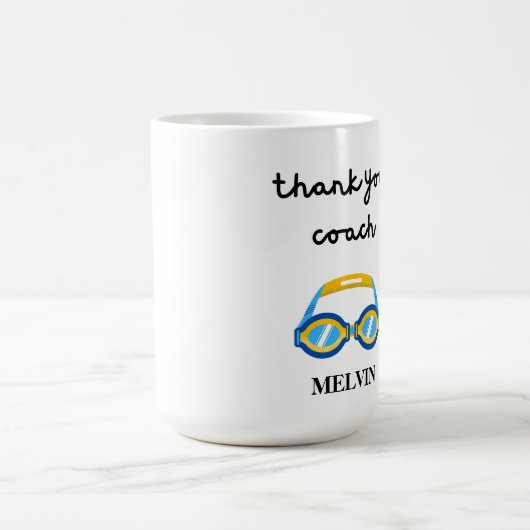 Zwemcoach Mok, dank u cadeau voor sport coach, Koffiemok (Center)