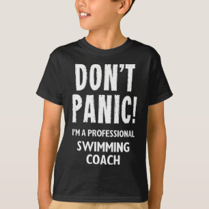 Zwemcoach ontwerp voor zwemteam zwemmer leraar t-shirt