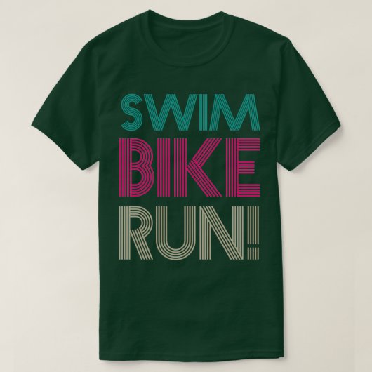 Zwemcyclus triathlon met 2 t-shirt (Design voorkant)