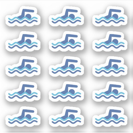 Zwemdag zwemmers kalender Bujo Planner Sticker (Voorkant)