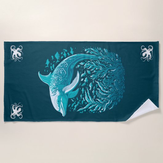 Zwemdolfijn Strandlaken (Voorkant)