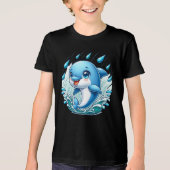 Zwemdolfijn Tri-Blend Shirt (Voorkant)