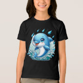 Zwemdolfijn Tri-Blend Shirt (Voorkant)