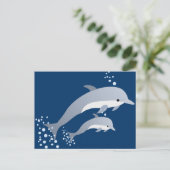 Zwemdolfijnen Briefkaart (Staand voorkant)