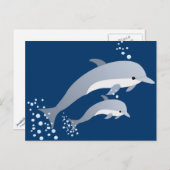 Zwemdolfijnen Briefkaart (Voorkant / Achterkant)