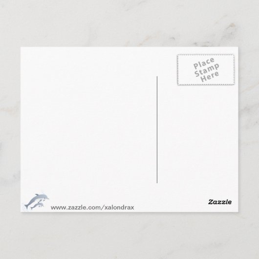 Zwemdolfijnen Briefkaart (Achterkant)