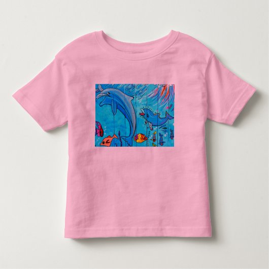zwemdolfijnen peuter-t-shirt kinder shirts (Voorkant)