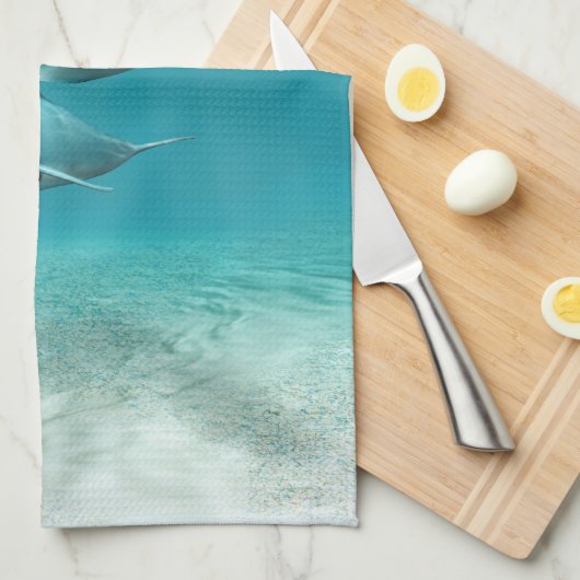 Zwemdolfijnen Theedoek (Quarter Fold)
