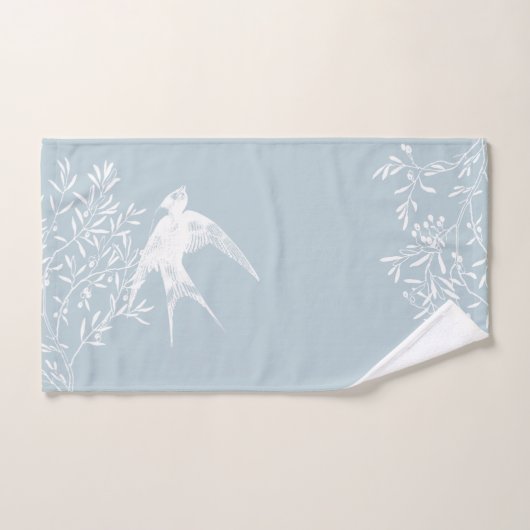 Zwemdvogel die over de olijftak vliegt bad handdoek (Handdoek)