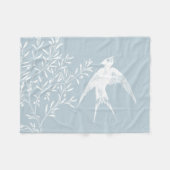 Zwemdvogel die over de olijftak vliegt fleece deken (Voorkant (Horizontaal))