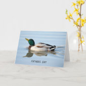 Zwemeend Vaders Dag Kaart (Gele Bloem)