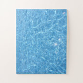 Zwemel Blauw water Aqua Sjabloon Legpuzzel (Verticaal)