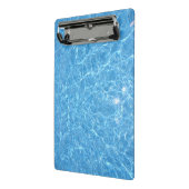Zwemel Blauw water Aqua Sjabloon Moderne Mini Klembord (Angled2)
