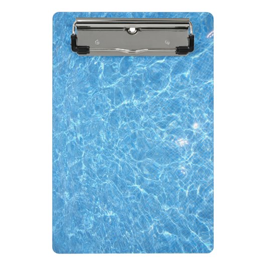 Zwemel Blauw water Aqua Sjabloon Moderne Mini Klembord (Voorkant)