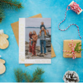 Zwemel de familienaam Merry kerstGold Folie Feestdagenkaart