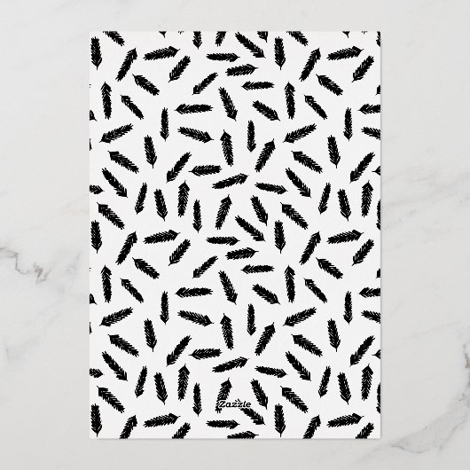 Zwemel de familienaam Merry kerstGold Folie Feestdagenkaart (Achterkant)