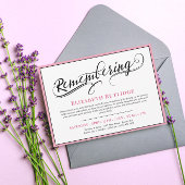 Zwemel denken aan Black Pink Death Jubileum Kaart