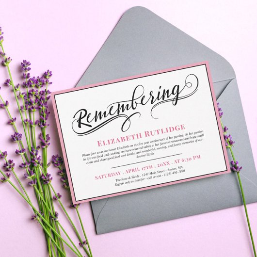 Zwemel denken aan Black Pink Death Jubileum Kaart